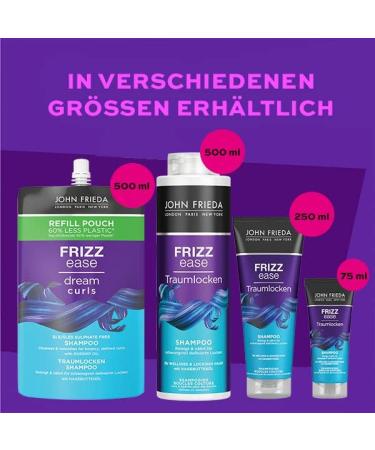 Guhl Ikebana John Frieda Dream Curls Shampoo Value size 500 ml Frizz Ease Series Hair type curly wavy unruly cupboard size - Buy Online on GoSupps.com