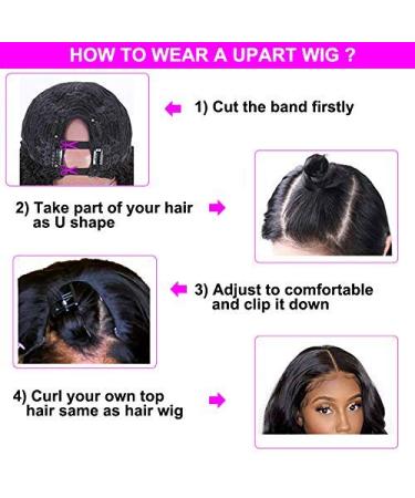 18 U Part Body Wave Human Hair Wig for Black Women - Brazilian U Part Glueless Half Wig 18 Inch - Buy Online on GoSupps.com