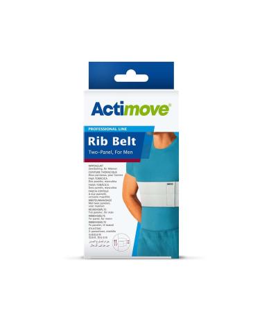 Professional Two-Panel Rib Belt for Men | Elastic Support for Ribs - Compression Wrap for Bruised Cracked or Dislocated Ribs - Universal/Large White - Buy Online on GoSupps.com