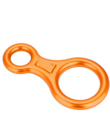 Alomejor Climbing Rappelling Safety 35KN Mountaineering Rock Climbing Figure 8 Rope Abseiling Ring Orange