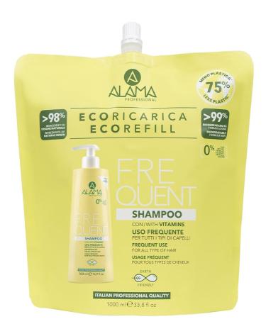 A ALAMA Alama Frequent Use Shampoo for Hair with 3 Vitamins Refill 1000 ml