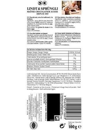  Lindt Lindt - Excellence Dark Raspberry 100g - Pack of 4 - Price per pack - Delivery in Metropolitan France - Buy Online on GoSupps.com