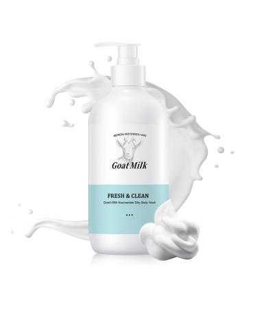 DuoZeng Goat Milk Body Wash Gentle Silk Soft Foaming Milk Bath Moisturizing Body Cleanser for All Skin