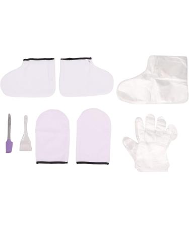 Wax Bath Mitts Set Large Brush Purple Spatula Soft Mitts Foot Cover Paraffin Wax Hand Foot Care Set Paraffin Wax Bath Set for Home DIY SPA Paraffin Baths - Buy Online on GoSupps.com