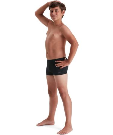 Speedo Boys Eco Endurance+ I Aquashort - Durable Swim Shorts for Ages 11-12 - Black Color | International Shipping Available - Buy Online on GoSupps.com