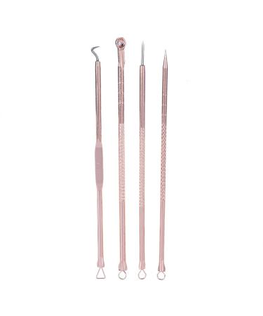 4-Piece Blackhead Remover Kit | Stainless Steel Acne Removal Tools & Comedon Extractor | Pimple Treatment Set - Buy Online on GoSupps.com