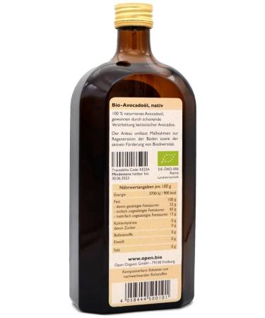 Buy Organic Avocado Oil 500ml - Virgin Cold-Pressed from Small-Scale Organic Farming | International Shipping Available - Buy Online on GoSupps.com