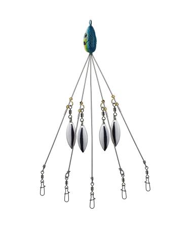 Giyofom Umbrella Rigs for Bass Stripers Fishing Freshwater Fishing Swimbait Bait Rig Set Blue