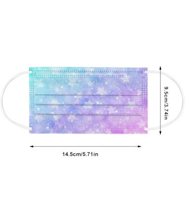 SDFRK Children's Disposable Masks - 50 Colorful 3-Layer Mouth Protection with Starry Sky Motif | Safe Comfortable & Stylish Face Masks for Kids - Buy Online on GoSupps.com