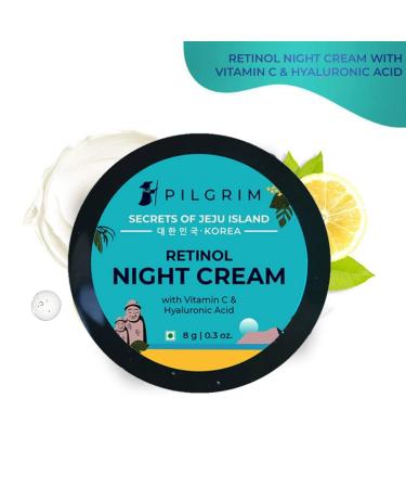 Pilgrim Retinol Mini Night Cream | Anti Aging Moisturizer with Vitamin C & Hyaluronic Acid | Hydrates Smooths Wrinkles & Evens Skin Tone | Travel-Friendly | 0.28 Oz (8g) - Buy Online on GoSupps.com