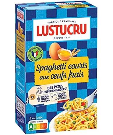 LUSTUCRU - Fresh Egg Pasta Short Spaghetti 250g - Pack of 5 - Buy Online on GoSupps.com