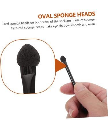 CANIGHT 25 Pcs Double Ended Eye Shadow Stick Lip Balm Brush Tool Eyeshadow Applicator Black Plastic - Buy Online on GoSupps.com