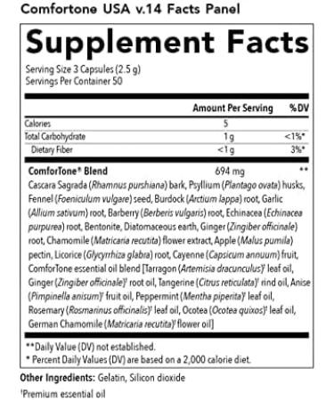 Young Living ComforTone Capsules - Natural Digestive Support with Herbs and Essential Oils - 150 Capsules Provides a Combination of Cascara Sagrada psyllium Seed and Ginger and Tarragon Premium - Buy Online on GoSupps.com