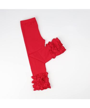 Hoolchean Girls Cotton Ruffle Leggings 3-4 Years Slim Red - Toddler & Little Kids - Buy Online on GoSupps.com