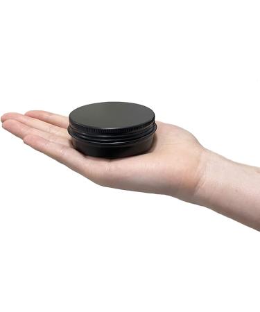 2oz Aluminum Tin Cans - Ideal for Candles, Lip Balm, Spices, Eye Shadows & Creams - Black (12 Pack) - Buy Online on GoSupps.com
