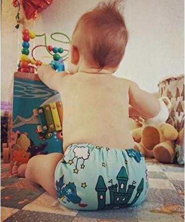 ALVABABY Mother's Day Cloth Diapers | One Size Adjustable & Reusable | 6 Pack + 12 Inserts | Baby Girls & Boys | Color 48 - Buy Online on GoSupps.com