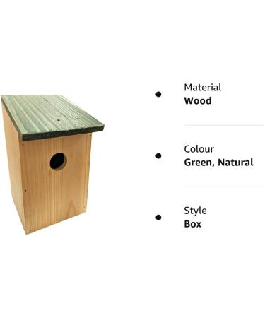 Wooden Nesting Box Wild Bird House Traditional Hinged Roof Garden Nester 1 - Buy Online on GoSupps.com