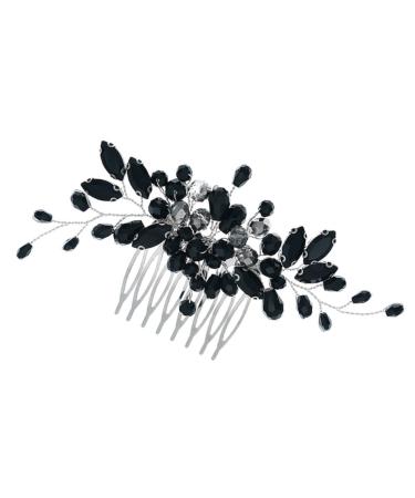 Ipetboom Prom Tiara Crystal Side Hair Comb Hair Accessories for Bride Bridal Crystal Hair Comb Wedding Headpiece Bridal Comb Barrette Bridal Headdress Simple Rhinestones Bridesmaid Hair up