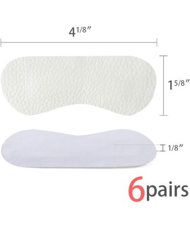 uxcell Women Self-Adhesive Leather Heel Pad Insoles - White 6 Pairs for Comfort and Support - Buy Online on GoSupps.com