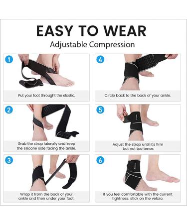 Sasori Ankle Support Brace - Adjustable Compression Strap for Sports Protection and Injury Recovery - One Size Fits Men and Women - Buy Online on GoSupps.com