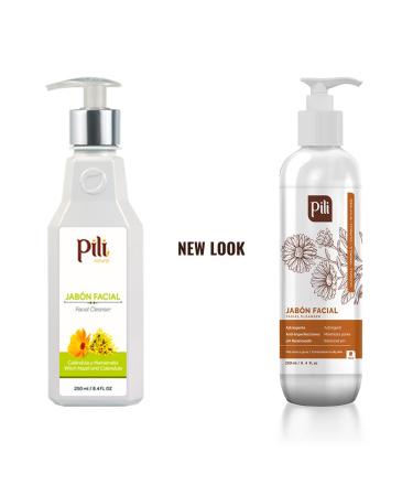 Pili Facial Cleanser with Witch Hazel & Calendula - Gentle Exfoliating Cleanser for All Skin Types | pH Balanced International Shipping Available - Buy Online on GoSupps.com