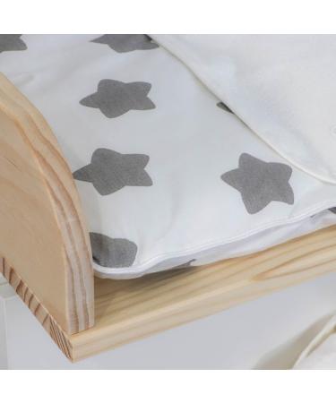 Puckdaddy Wrap Support Freya 77x75 cm - 100% Cotton Diaper Pad Oeko-Tex Certified Star Pattern - Removable Frote Movement Gray Stars - Buy Online on GoSupps.com