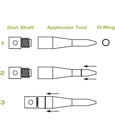 Wolftop Dart Accessory O-Ring Applicator Tool + 200 Pcs 2BA Rubber O-Rings Dart Washers Kit - Buy Online on GoSupps.com