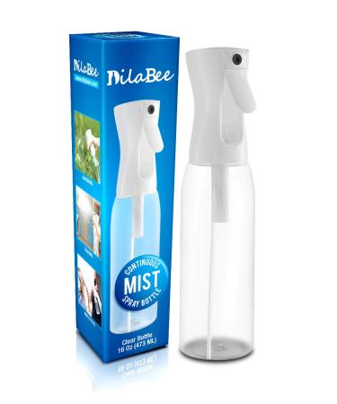 DilaBee Continuous Mist Empty Spray Bottle For Hair - Salon Quality 360 Water Misting Sprayer - Pressurized Aerosol Stylist Spray Mister BPA Free(16 Oz)