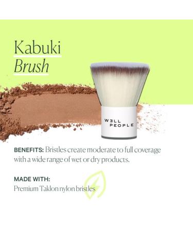 Well People Kabuki Complexion Brush | Compact Makeup Brush for Seamless Coverage - Perfect for Foundation Bronzer & Powder - Cruelty-Free - Buy Online on GoSupps.com