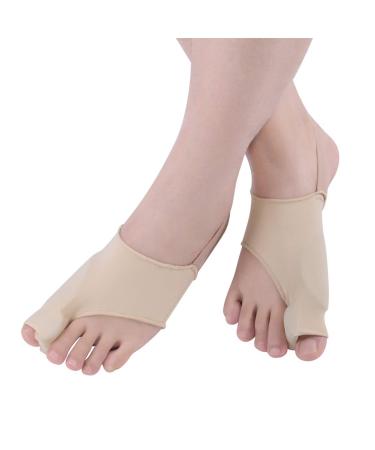 1 Pair Bunion Corrector Big Toe Straightener Bunion Splint Support Protectors Sleeve with Silicone Gel Pad and Toe Separators M Size