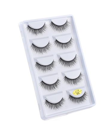 UAMOU Mink Eyelashes 10/50/100 Boxes Fluffy 3D Mink Lashes Makeup Natural Long Volume False Eyelashes Bulk Faux Cils Custom Cheerfully (Color : 5 Pairs X17 Size : 50 Boxes)