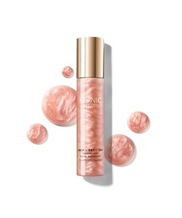 ICONIC LONDON Prep-Set-Tan Original | Shimmering Self Tanning Facial Mist with Hyaluronic Acid Cruelty-Free Vegan Makeup 2.53 Fl oz