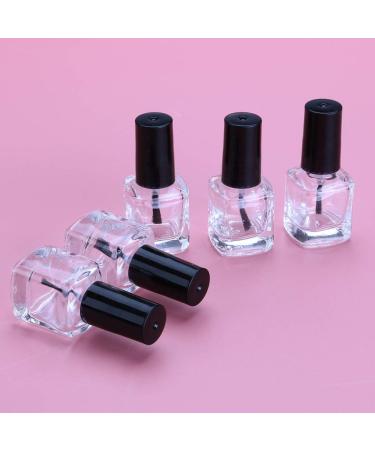 Beaupretty 15pc Empty Nail Polish Glass Bottles - 5ml Clear Bottles with Brushes for Nail Art - Buy Online on GoSupps.com