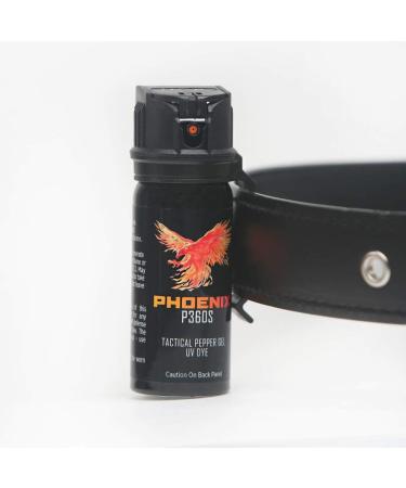 Phoenix P360S Pepper Gel from qseel. Maximum Strength Police & Military Grade Pepper Spray, Gel is Better, Sprays at Any Angle 18 feet, Flip-top Safety and Belt Clip Included 2 Pack - Buy Online on GoSupps.com