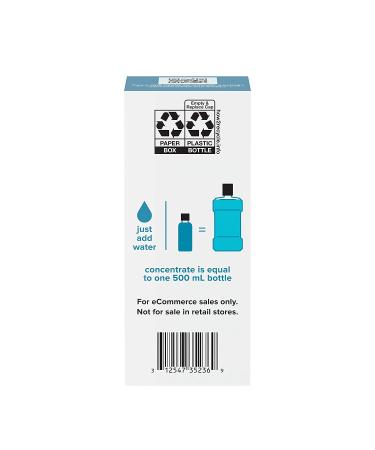 Listerine Zero Alcohol Mouthwash Concentrate Starter Kit - 1 x 500 mL & 2 x 100 mL - Buy Online on GoSupps.com