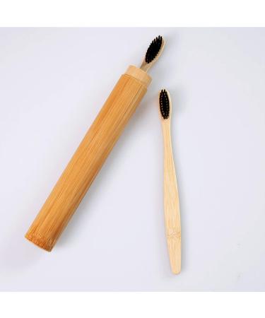 Yueser Bamboo Toothbrush Set | Eco-Friendly Travel Toothbrush Holder & Portable Bamboo Tube for Sustainable Living - Buy Online on GoSupps.com