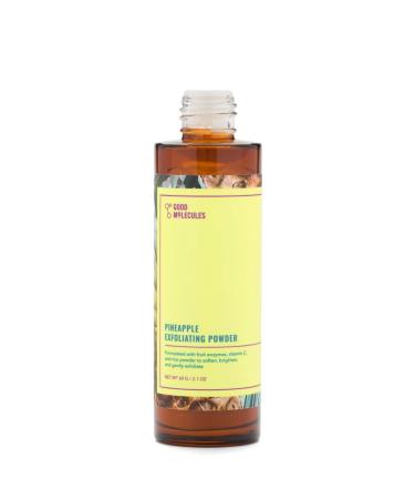 Good Molecules Pineapple Exfoliating Powder 2.1 Oz | Enzyme-Rich Formula with Pineapple, Kiwi, and Papaya Extracts | Vegan & Cruelty-Free - Buy Online on GoSupps.com