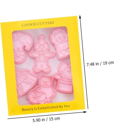 Zerodeko 1 Biscuit Mold Fudge Animal Crackers Pasties Cake Mold Baking Cookie Mold Three-Dimensional Stamp 3D 7.6x5cm Pink - Buy Online on GoSupps.com