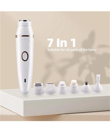 Multifunctional Hair Removal for Face 7 in 1 Women Body and Face Epilator Instant Painless Smooth Electric Facial Hair Remover Cordless Rechargeable Hair Razor Shaver Kit for All Skin Types - Buy Online on GoSupps.com