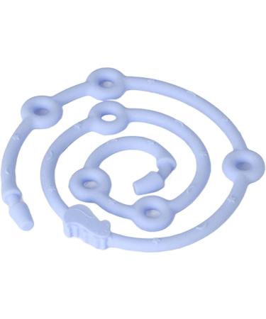 Rvsky Baby Pacifier Holder - Soft Food-Safe Silicone Pacifier Band & Teether (Blue) - Stretchy & Safe for Your Baby - Buy Online on GoSupps.com