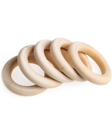 Kimnny Baby Teething Rings - 5pcs Natural Wooden DIY Craft Jewelry for Baby Necklaces & Bracelets - Buy Online on GoSupps.com
