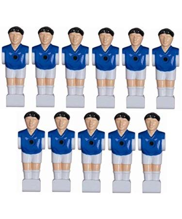1a-sports 11 soccer figures for 16 mm rods including screws + nuts Complete set by Charlsten Blau-Weiß