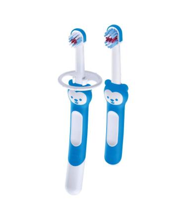 Mam Learn To Brush Toothbrush Set for Children with Long Handle 5 Months Light Blue Light Blue 1 piece (1 pack)