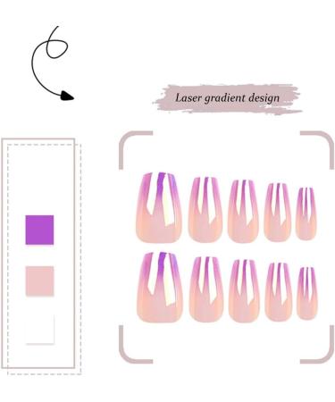 AJTUTUS False s Ballerinas Stick On Short Square Full Cover Tips Artificial s Press On - Buy Online on GoSupps.com