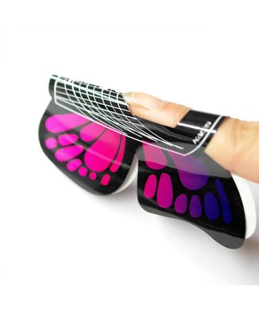 Shop 100 Butterfly Shape Self-Adhesive Gel Nail Extensions - Alexnailart | DIY Acrylic & UV Gel Manicure Tools | International Shipping - Buy Online on GoSupps.com