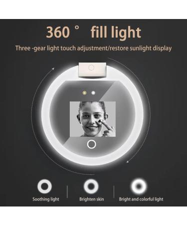Scalewbin Smart UV Sunscreen Test Camera Makeup Mirror with LED Portable Rechargeable Mirror Beauty Sunscreen Detection Makeup - Buy Online on GoSupps.com