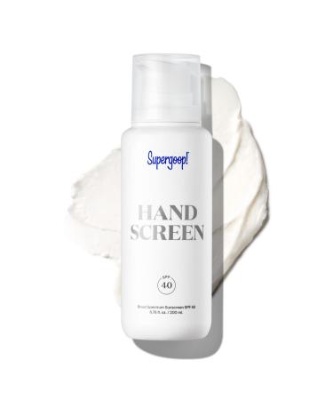 Supergoop! Handscreen SPF 40  6.76 fl oz - Preventative  SPF Hand Cream For Dry Cracked Hands - Fast-Absorbing  Clean ingredients  Non-Greasy Formula - With Sea Buckthorn  Antioxidants & Natural Oils - Buy Online on GoSupps.com