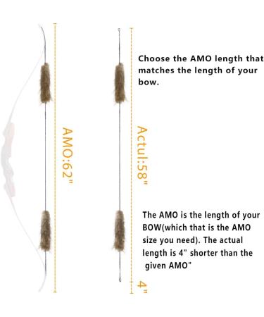 Flemish Bowstring with Beaver Fur Silencer 16 Strands D97 for Recurve & Long Bow - AMO 60 - Buy Online on GoSupps.com