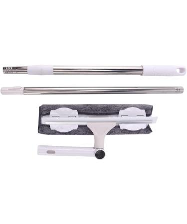 Viodmss 2X Glass Cleaning Double-Sided Telescopic Rod Window Cleaner Squeegee Wiper Long Handle Rotating Brush Scrubber - Buy Online on GoSupps.com