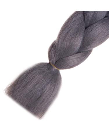 LDMY Ombre Dark Grey Jumbo Braiding Hair - 24 inch 2 Tone Synthetic Kanekalon Extensions for Wigs & Cosplay | 6PCS/Pack 100G/PC - Buy Online on GoSupps.com